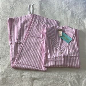 Pink stripped pajama set